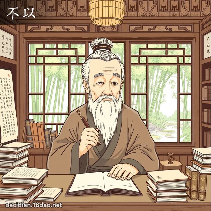 不以 - 國語大辭典配圖