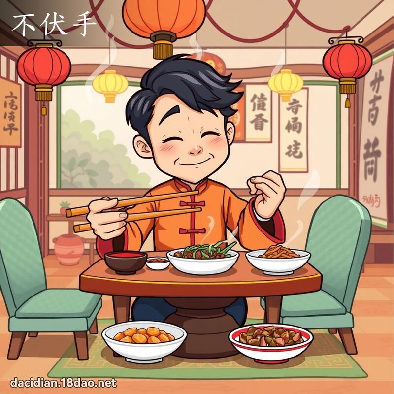 不伏手 - 国语大辞典配图