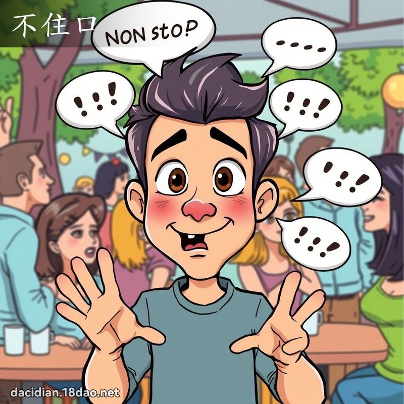 不住口 - 国语大辞典配图