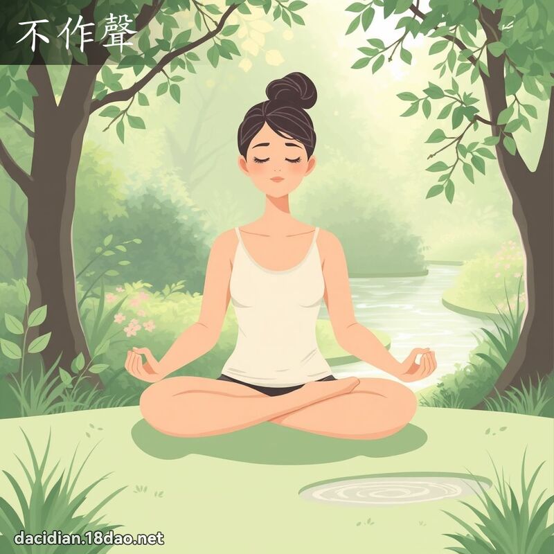 不作聲 - 國語大辭典配圖