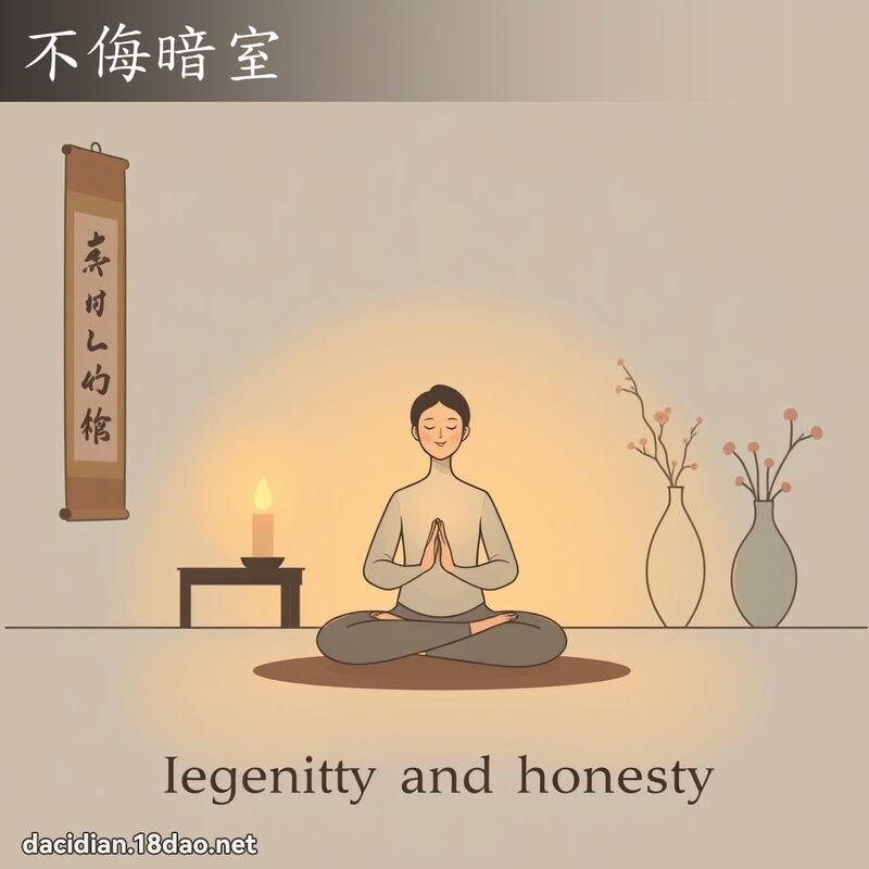 不侮暗室 - 国语大辞典配图