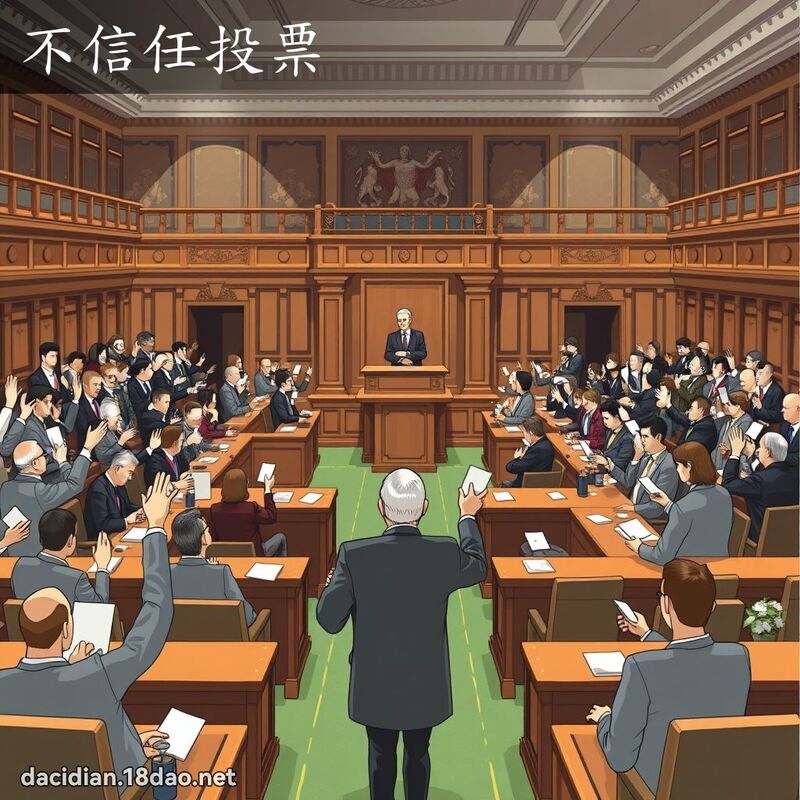不信任投票 - 国语大辞典配图
