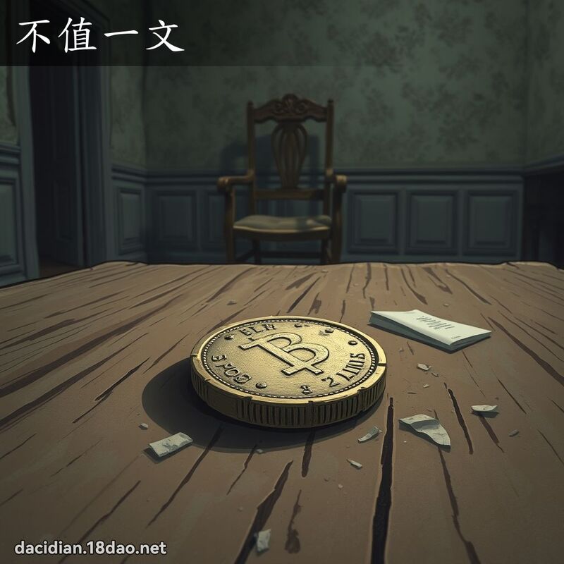 不值一文 - 国语大辞典配图