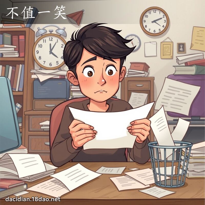 不值一笑 - 國語大辭典配圖