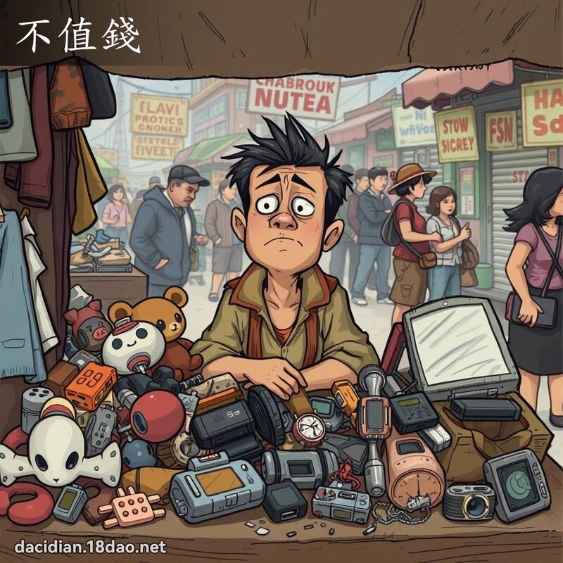 不值钱 - 国语大辞典配图