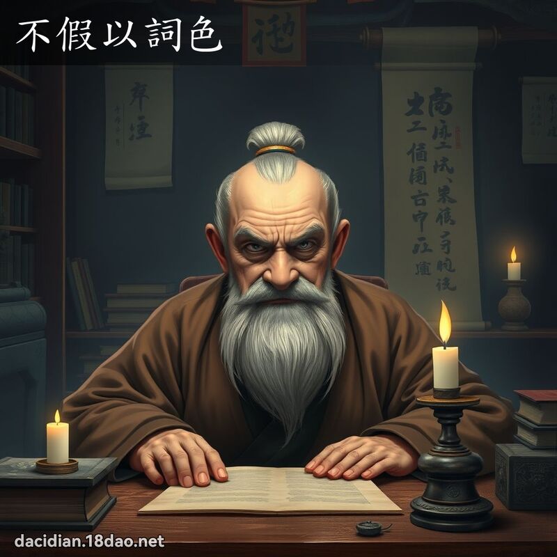不假以词色 - 国语大辞典配图