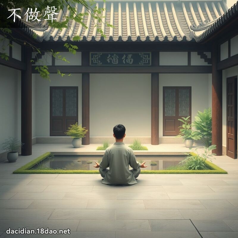 不做聲 - 國語大辭典配圖