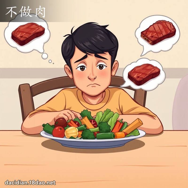 不做肉 - 國語大辭典配圖