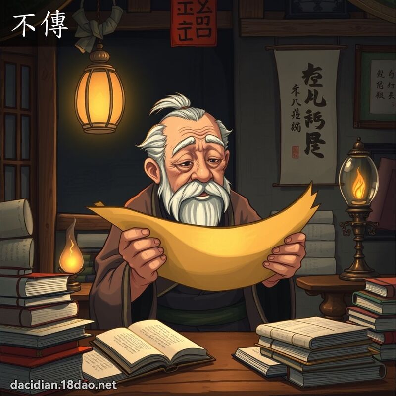 不傳 - 國語大辭典配圖