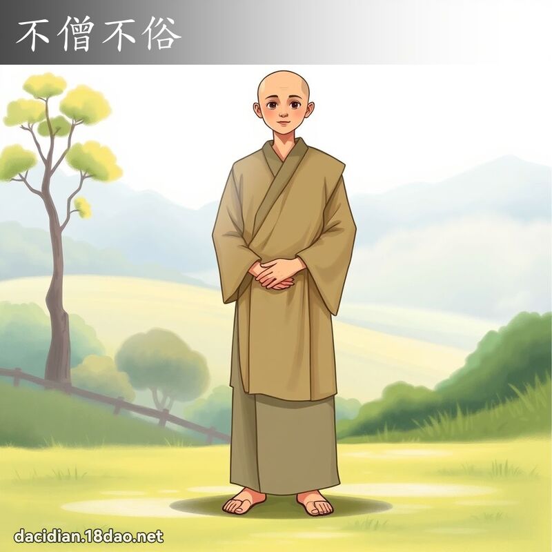 不僧不俗 - 国语大辞典配图