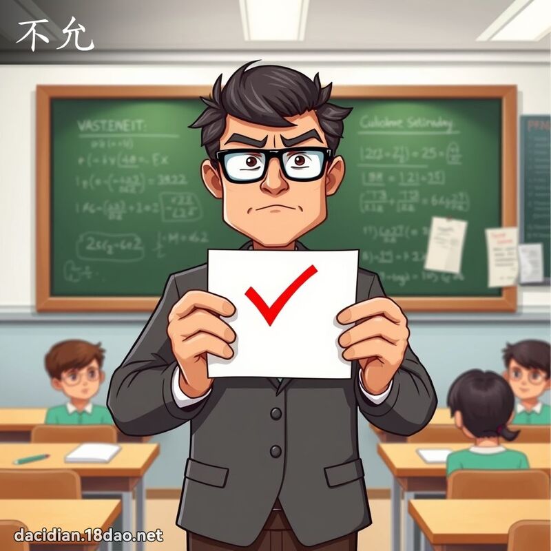 不允 - 國語大辭典配圖