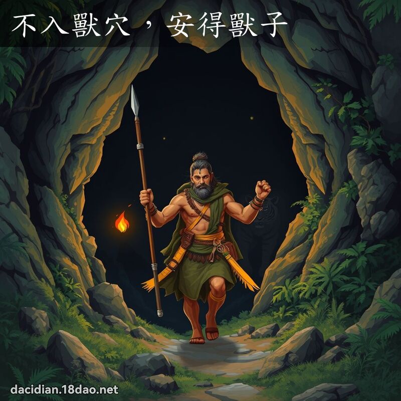 不入兽穴，安得兽子 - 国语大辞典配图