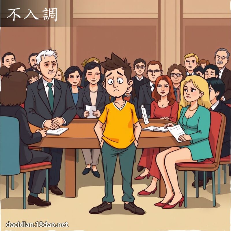 不入調 - 國語大辭典配圖
