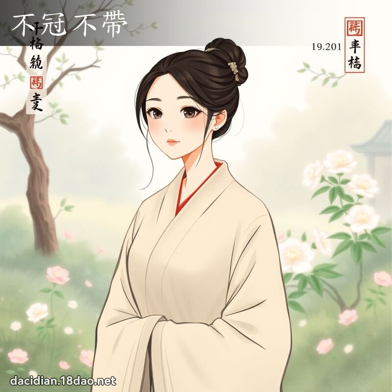 不冠不帶 - 國語大辭典配圖
