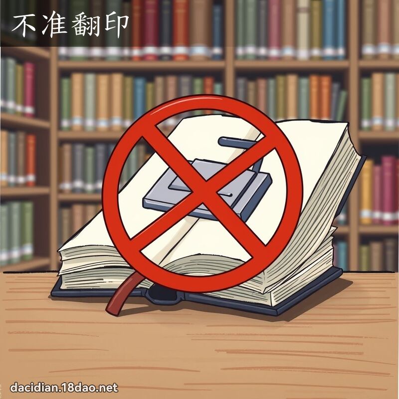 不准翻印 - 国语大辞典配图