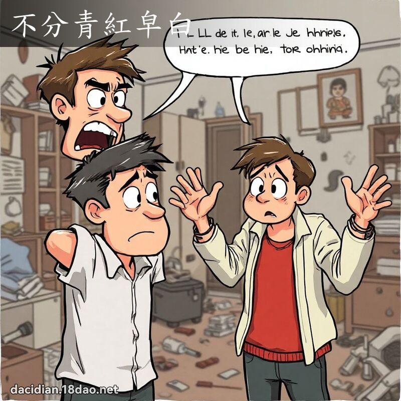 不分青紅皁白 - 國語大辭典配圖