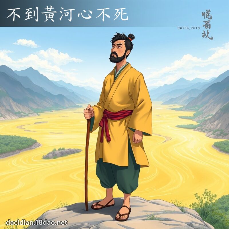 不到黃河心不死 - 國語大辭典配圖