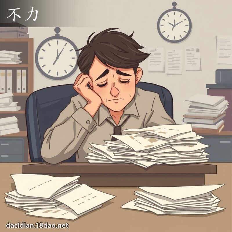 不力 - 國語大辭典配圖