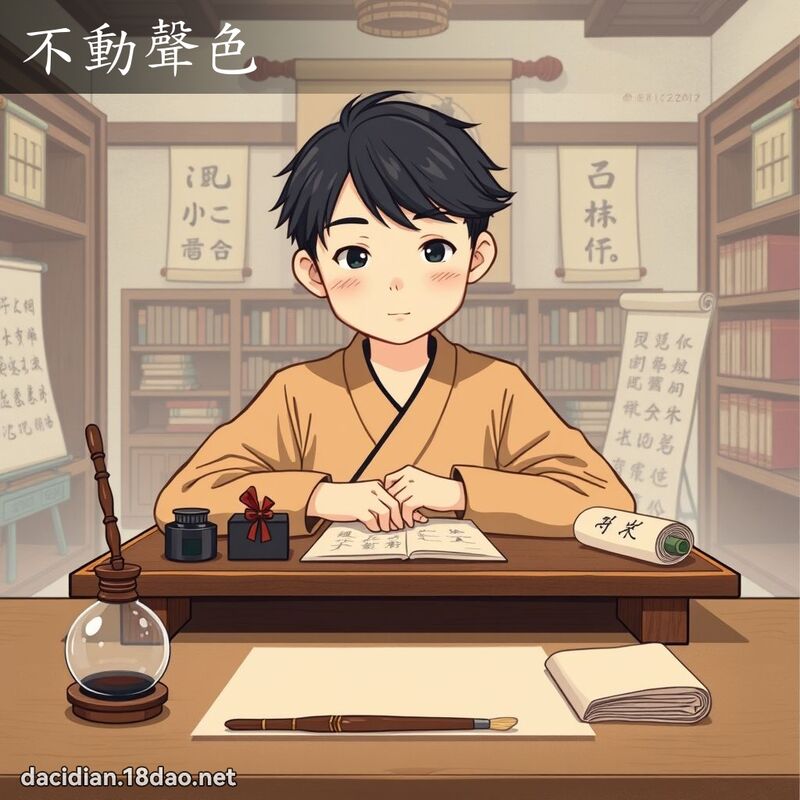 不動聲色 - 國語大辭典配圖