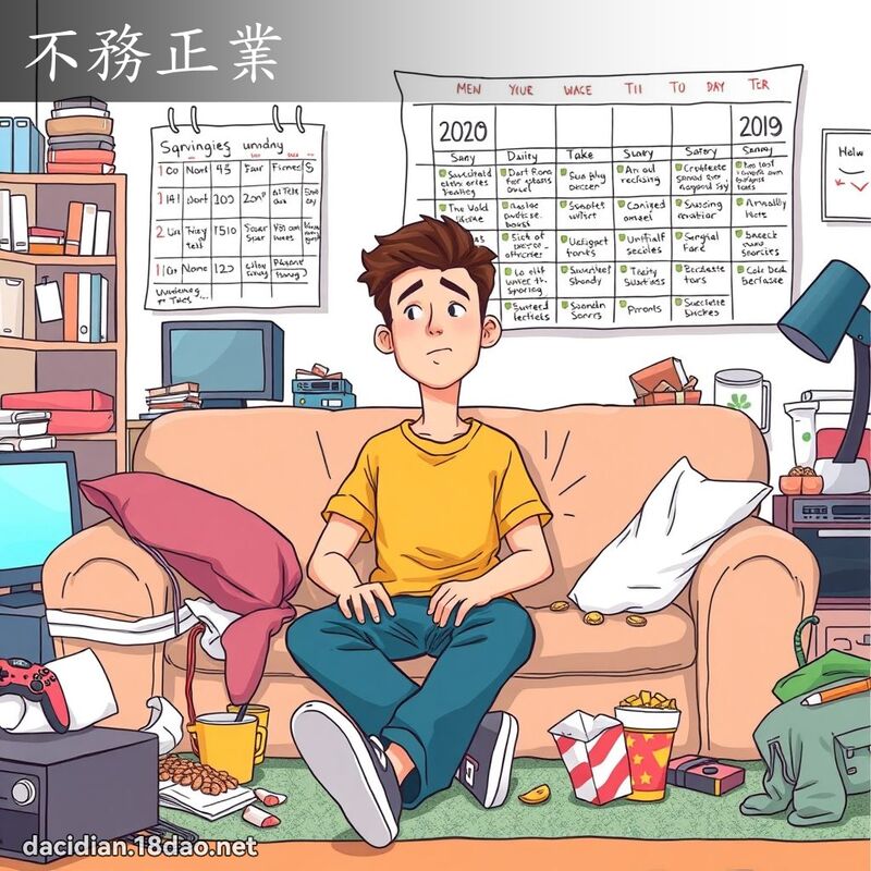 不務正業 - 國語大辭典配圖