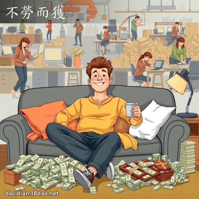 不勞而獲 - 國語大辭典配圖