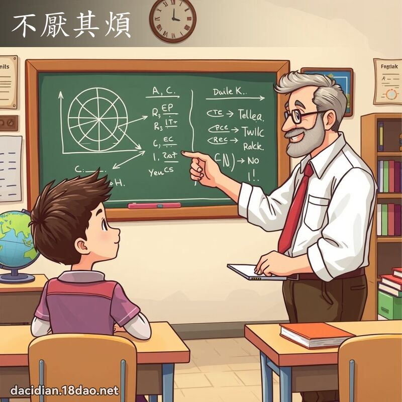 不厌其烦 - 国语大辞典配图