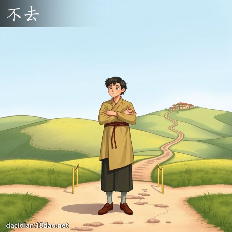 不去 - 國語大辭典配圖