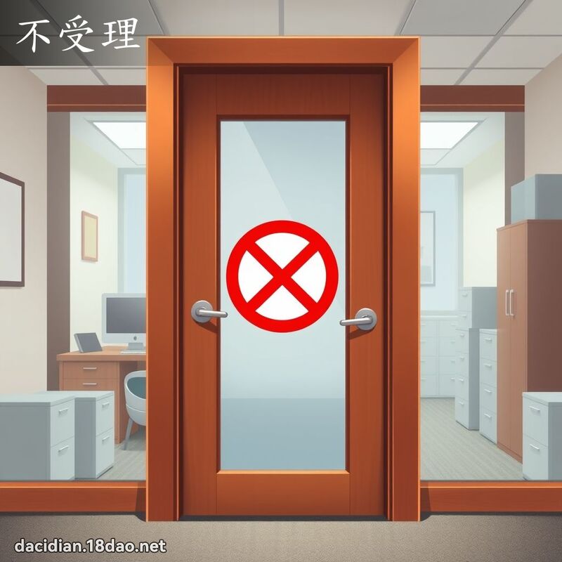 不受理 - 国语大辞典配图