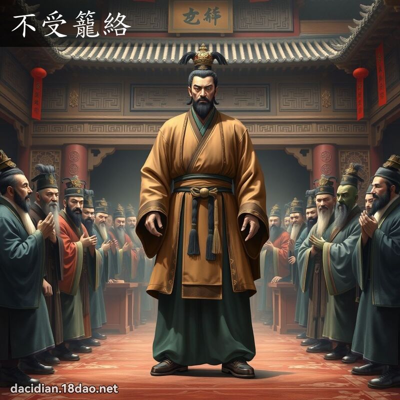 不受笼络 - 国语大辞典配图