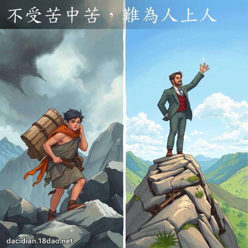 不受苦中苦，难为人上人 - 国语大辞典配图