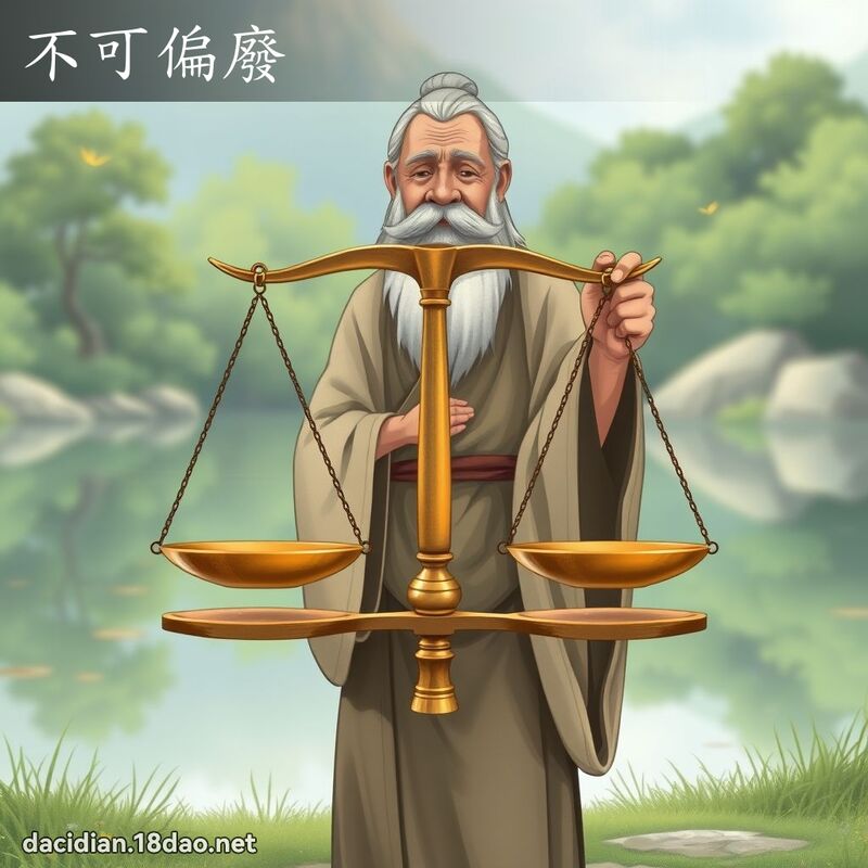 不可偏廢 - 國語大辭典配圖