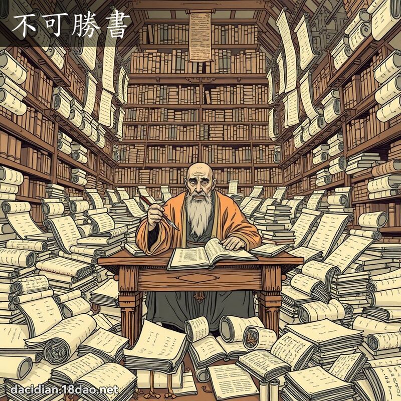 不可勝書 - 國語大辭典配圖