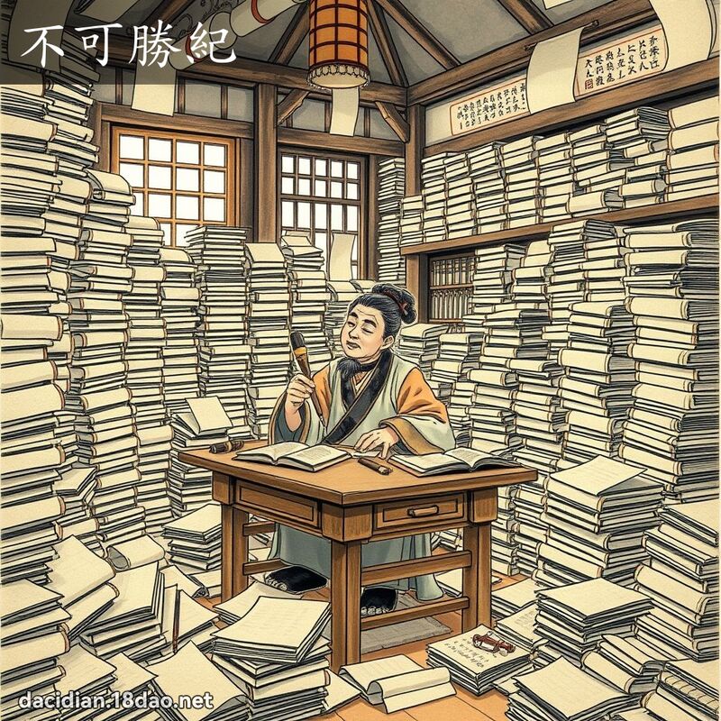 不可胜纪 - 国语大辞典配图