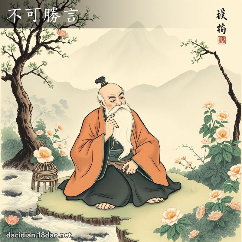 不可勝言 - 國語大辭典配圖