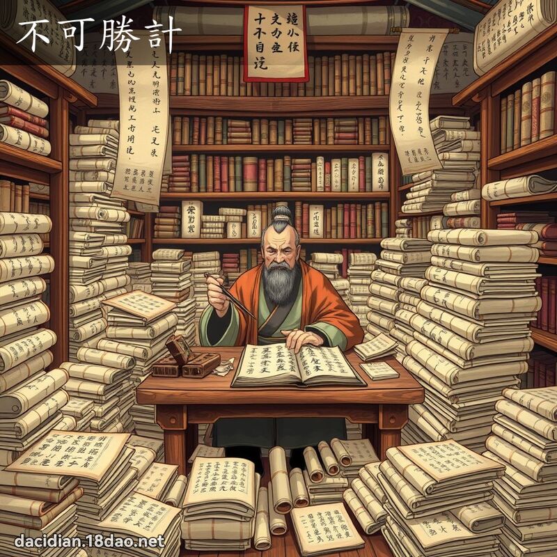 不可胜计 - 国语大辞典配图