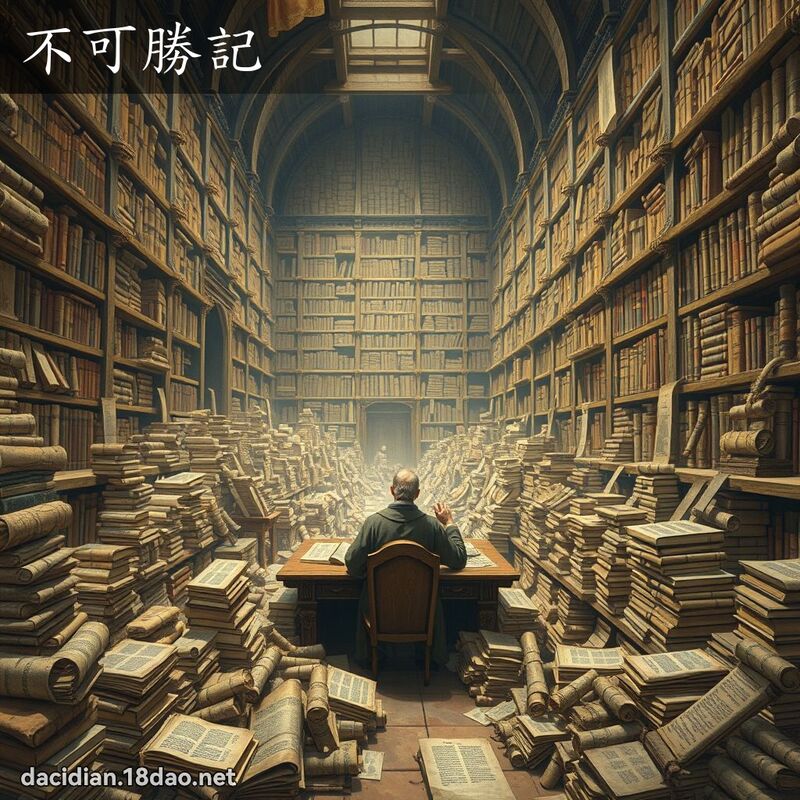 不可胜记 - 国语大辞典配图