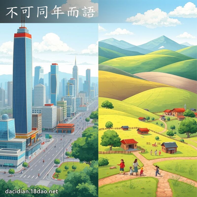 不可同年而语 - 国语大辞典配图