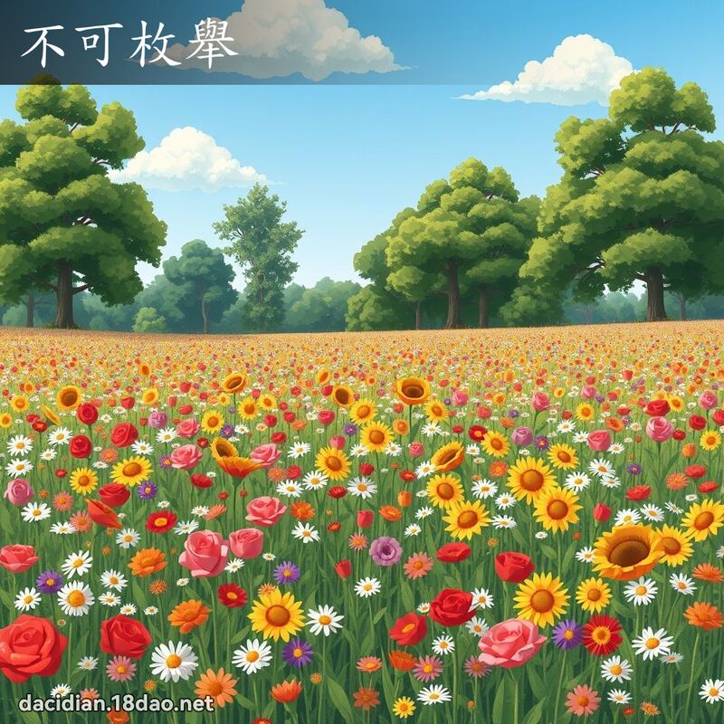 不可枚舉 - 國語大辭典配圖