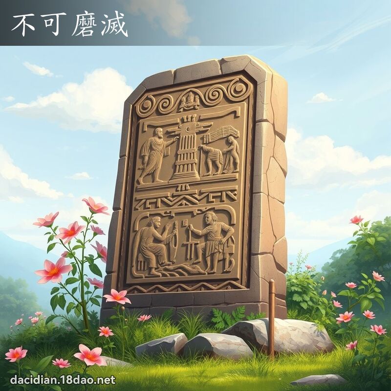 不可磨灭 - 国语大辞典配图