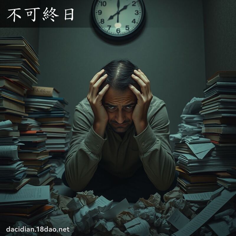 不可终日 - 国语大辞典配图