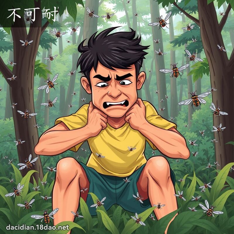 不可耐 - 国语大辞典配图