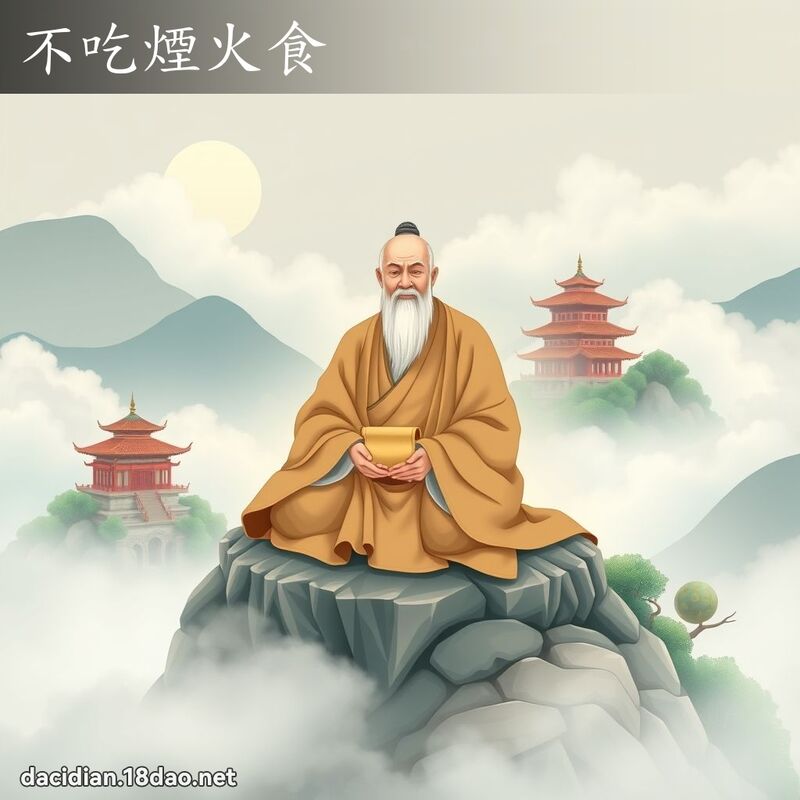不吃烟火食 - 国语大辞典配图