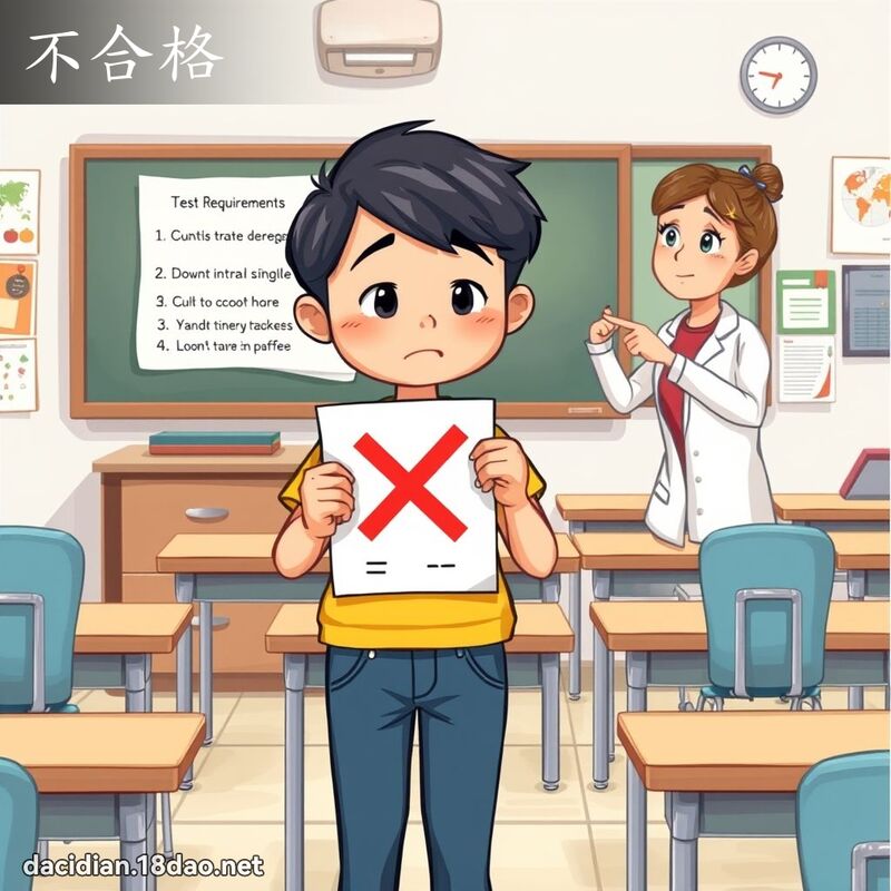 不合格 - 国语大辞典配图