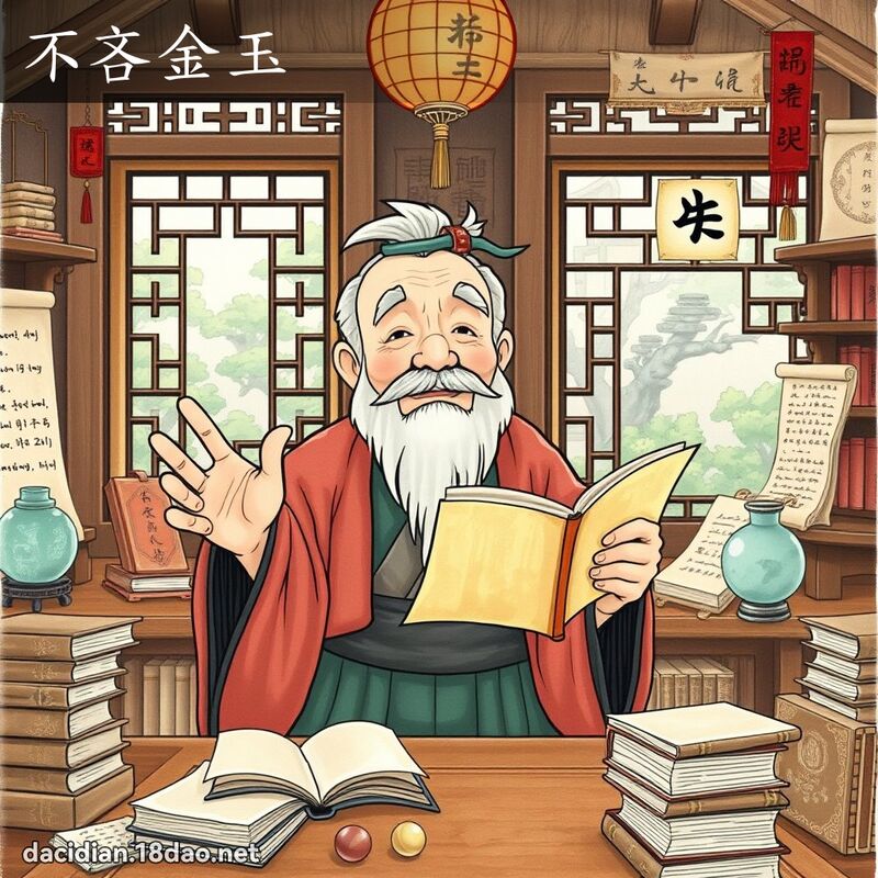 不吝金玉 - 国语大辞典配图