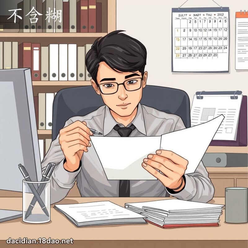 不含糊 - 国语大辞典配图