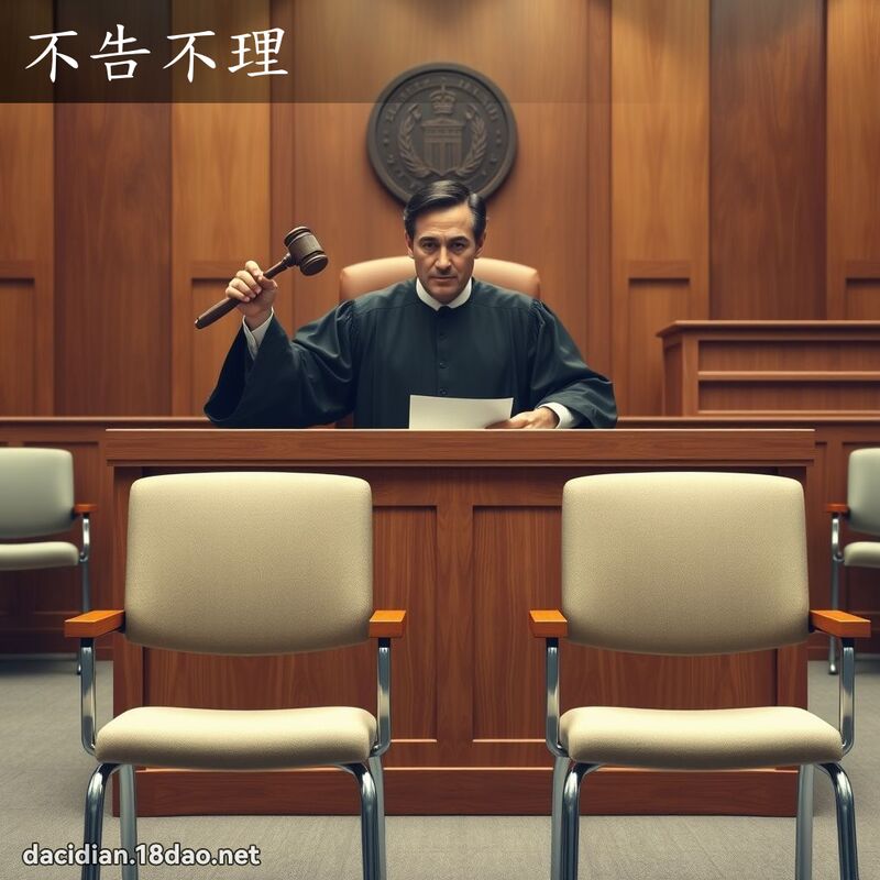 不告不理 - 国语大辞典配图