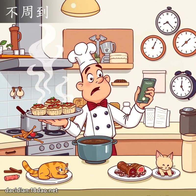 不周到 - 国语大辞典配图