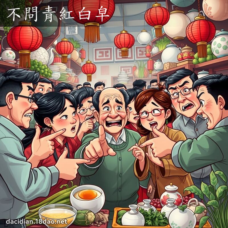 不问青红白皁 - 国语大辞典配图