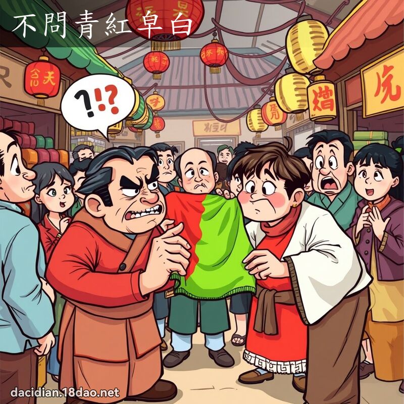 不问青红皁白 - 国语大辞典配图