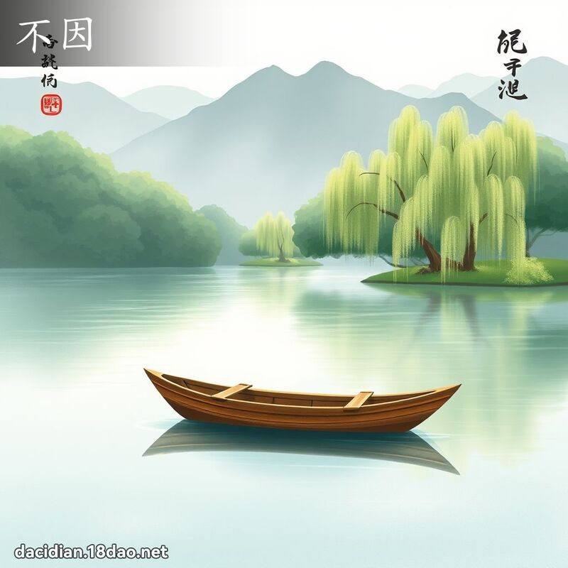不因 - 国语大辞典配图